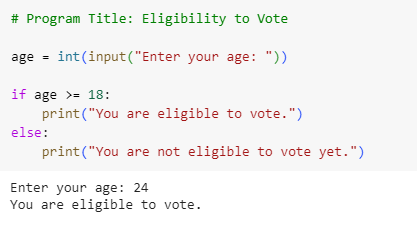 Eligibility to Vote